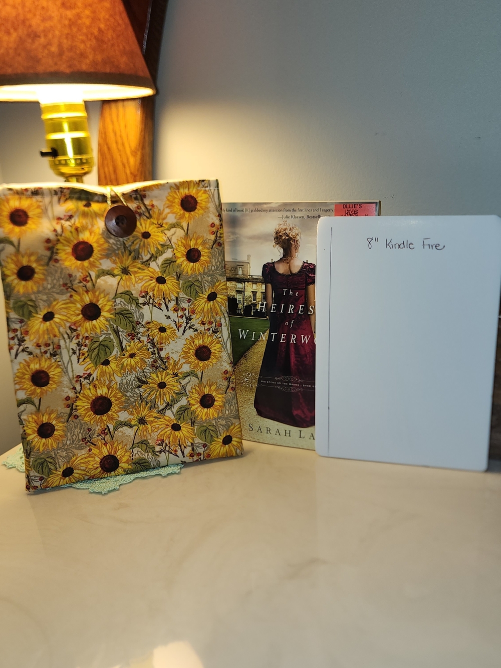 Sunflower Print Fabric Tablet Sleeve